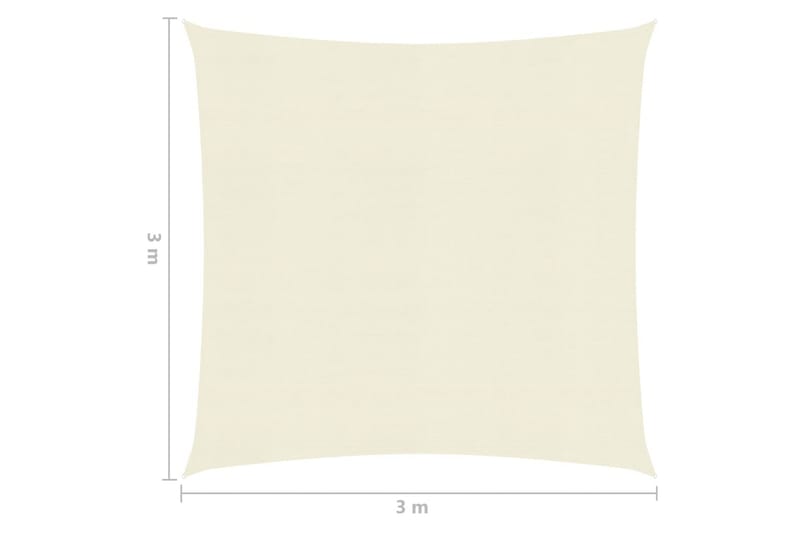 Aurinkopurje 160 g/mÂ² kerma 3x3 m HDPE - Kerma - Puutarhakalusteet - Aurinkosuoja - Aurinkopurje