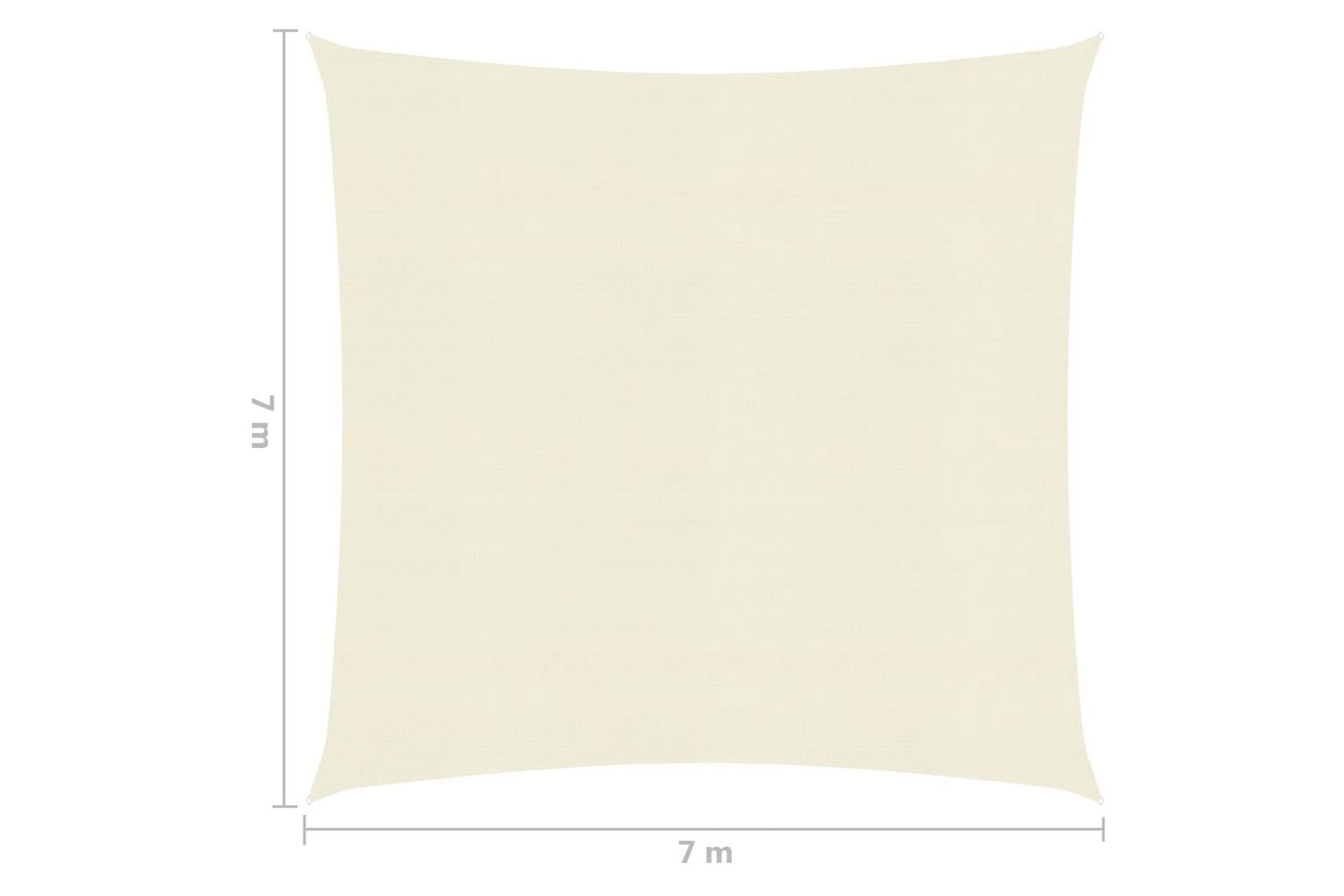 Aurinkopurje 160 g/mÂ² kerma 7x7 m HDPE - Kerma - Puutarhakalusteet - Aurinkosuoja - Aurinkopurje