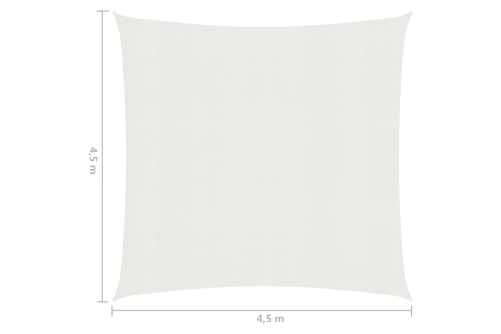 Aurinkopurje 160 g/mÂ² valkoinen 4,5x4,5 m HDPE - Valkoinen - Aurinkopurje