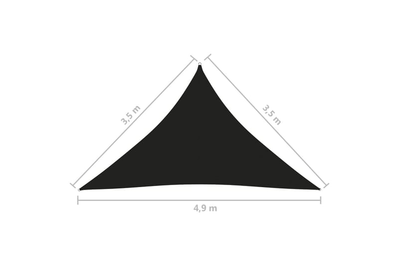Aurinkopurje Oxford-kangas kolmio 3,5x3,5x4,9 m musta - Musta - Puutarhakalusteet - Aurinkosuoja - Aurinkopurje