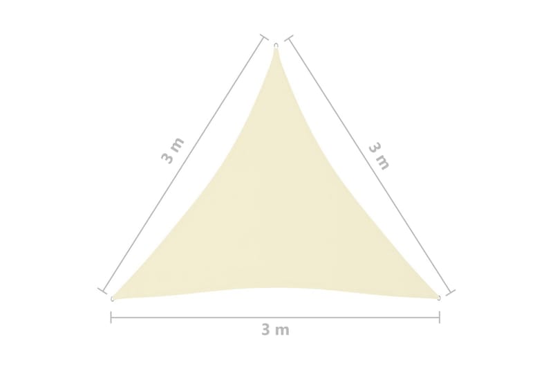 Aurinkopurje Oxford-kangas kolmio 3x3x3 m kerma - Kerma - Puutarhakalusteet - Aurinkosuoja - Aurinkopurje
