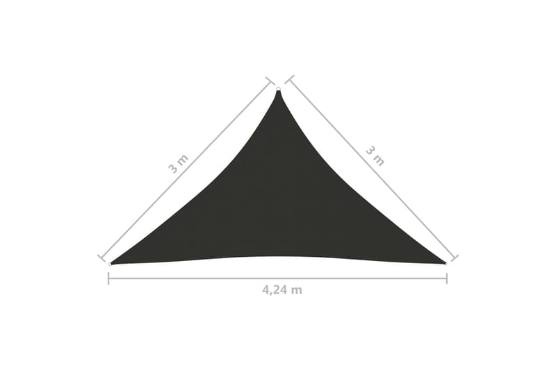Aurinkopurje Oxford-kangas kolmio 3x3x4,24 m antrasiitti - Antrasiitti - Puutarhakalusteet - Aurinkosuoja - Aurinkopurje