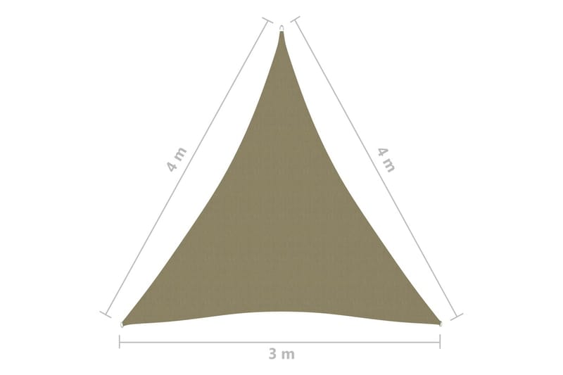 Aurinkopurje Oxford-kangas kolmio 3x4x4 m beige - Beige - Aurinkopurje