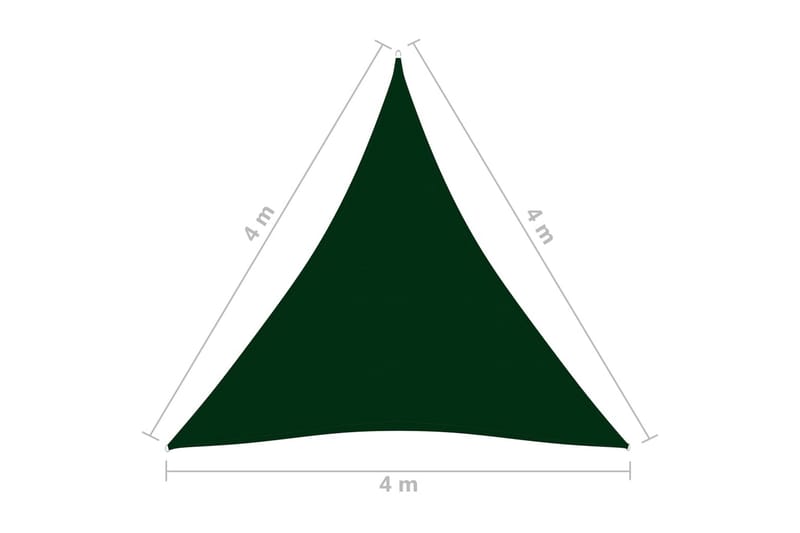 Aurinkopurje Oxford-kangas kolmio 4x4x4 m tummanvihreä - Vihreä - Aurinkopurje