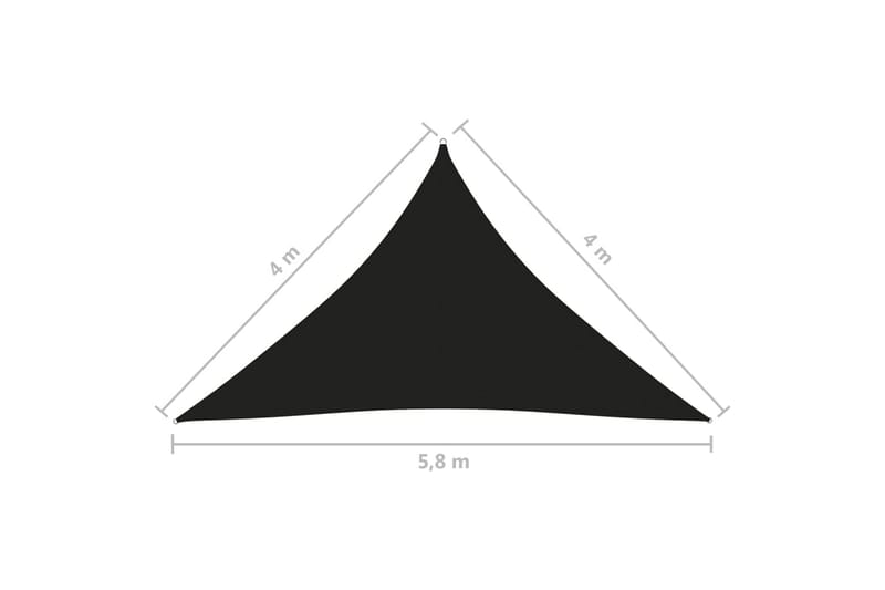 Aurinkopurje Oxford-kangas kolmio 4x4x5,8 m musta - Musta - Puutarhakalusteet - Aurinkosuoja - Aurinkopurje