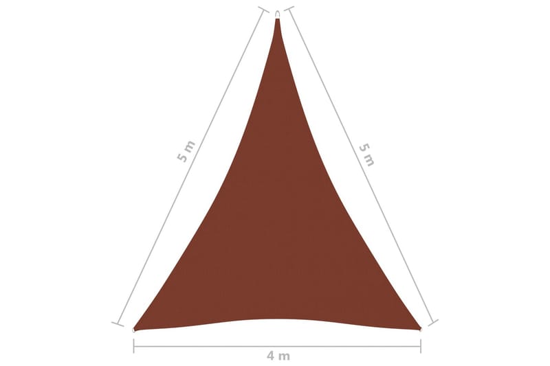Aurinkopurje Oxford-kangas kolmio 4x5x5 m terrakotta - Puutarhakalusteet - Aurinkosuoja - Aurinkopurje