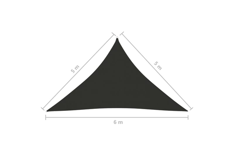 Aurinkopurje Oxford-kangas kolmio 5x5x6 m antrasiitti - Antrasiitti - Puutarhakalusteet - Aurinkosuoja - Aurinkopurje