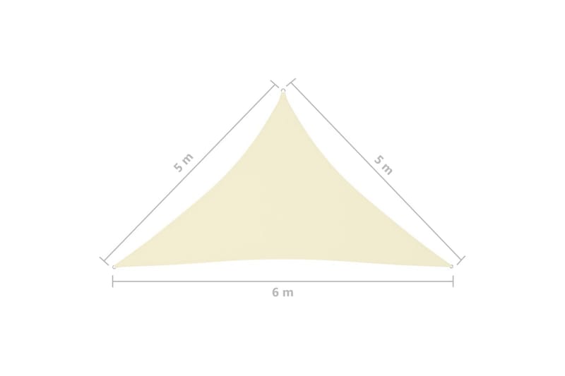 Aurinkopurje Oxford-kangas kolmio 5x5x6 m kerma - Puutarhakalusteet - Aurinkosuoja - Aurinkopurje