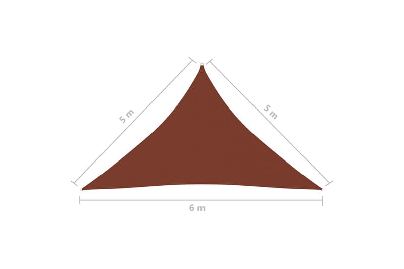 Aurinkopurje Oxford-kangas kolmio 5x5x6 m terrakotta - Puutarhakalusteet - Aurinkosuoja - Aurinkopurje
