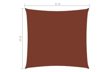 Aurinkopurje Oxford kangas neliö 6x6 m terrakotta - Oranssi - Puutarhakalusteet - Aurinkosuoja - Aurinkopurje