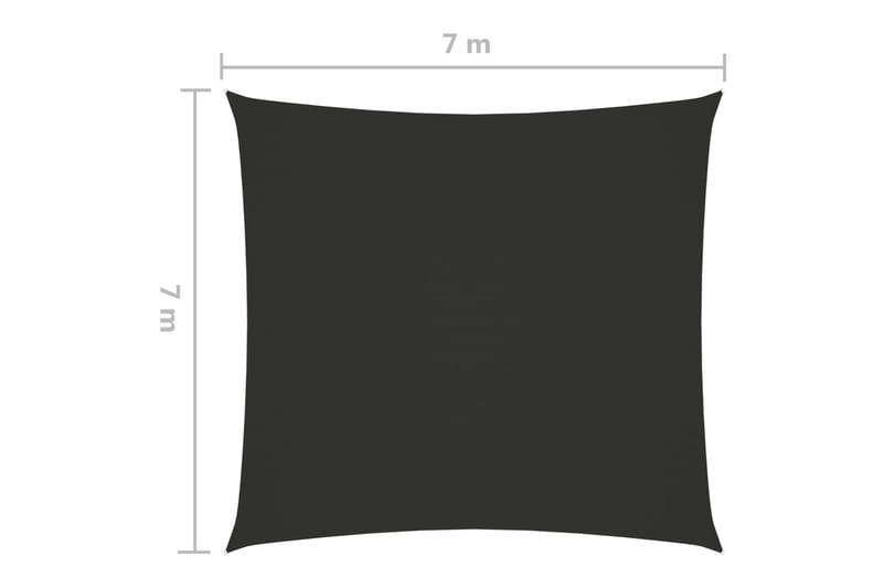 Aurinkopurje Oxford-kangas neliönmuotoinen 7x7 m antrasiitti - Puutarhakalusteet - Aurinkosuoja - Aurinkopurje