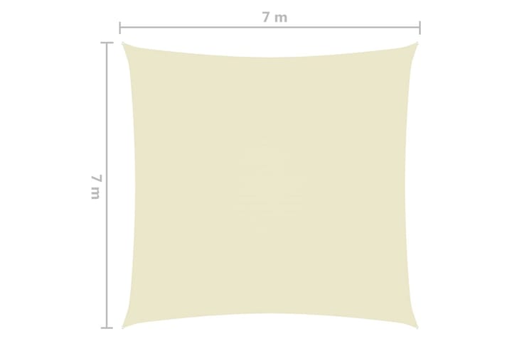 Aurinkopurje Oxford-kangas neliönmuotoinen 7x7 m kerma - Aurinkopurje