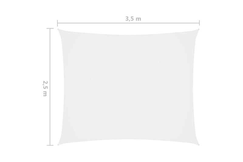 Aurinkopurje Oxford-kangas suorakaide 2,5x3,5 m valkoinen - Puutarhakalusteet - Aurinkosuoja - Aurinkopurje