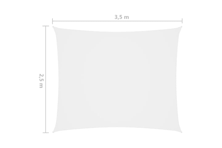 Aurinkopurje Oxford-kangas suorakaide 2,5x3,5 m valkoinen - Aurinkopurje