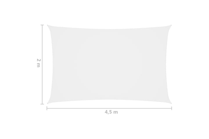 Aurinkopurje Oxford-kangas suorakaide 2x4,5 m valkoinen - Valkoinen - Aurinkopurje