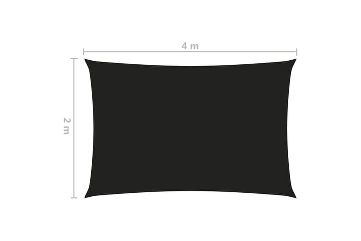 Aurinkopurje Oxford-kangas suorakaide 2x4m musta - Musta - Aurinkopurje