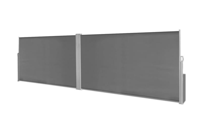 Sisäänvedettävä Sivumarkiisi 160x600 cm Harmaa - Harmaa - Puutarhakalusteet - Aurinkosuoja - Aurinkopurje