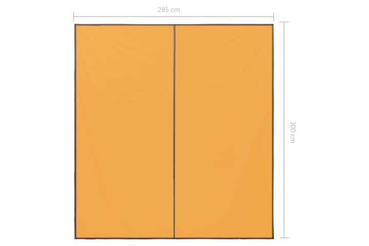 Suojapeite ulkokäyttöön 3x2,85 m keltainen - Aurinkopurje