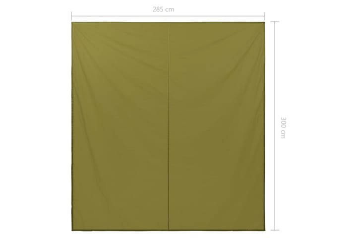 Suojapeite ulkokäyttöön 3x2,85 m vihreä - Aurinkopurje