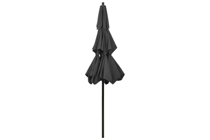3-tasoinen aurinkovarjo alumiinitanko antrasiitti 2,5 m - Aurinkovarjo