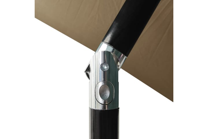 3-tasoinen aurinkovarjo alumiinitanko harmaanruskea 2 m - Aurinkovarjo