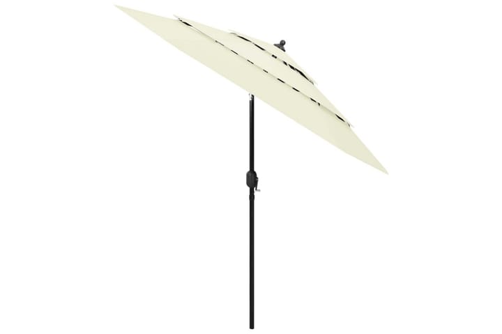 3-tasoinen aurinkovarjo alumiinitanko hiekka 2,5 m - Aurinkovarjo