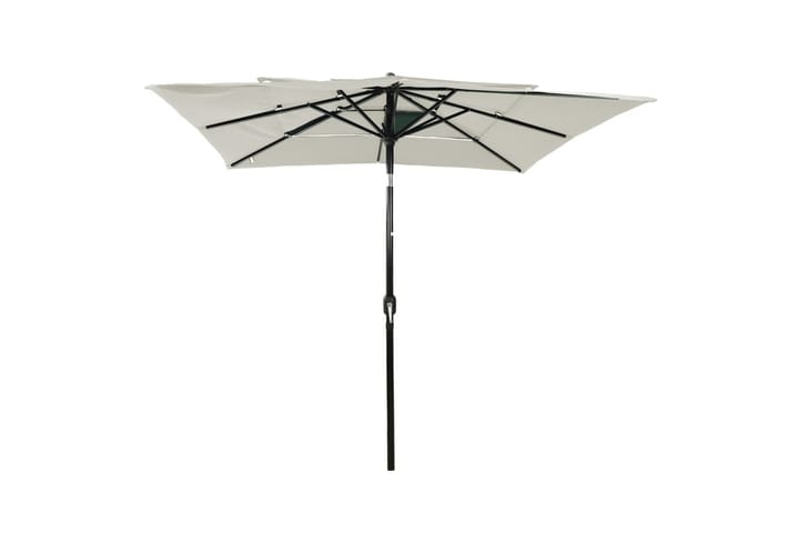 3-tasoinen aurinkovarjo alumiinitanko hiekka 2,5x2,5 m - Aurinkovarjo