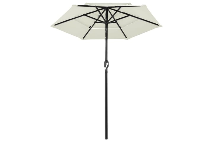 3-tasoinen aurinkovarjo alumiinitanko hiekka 2 m - Aurinkovarjo