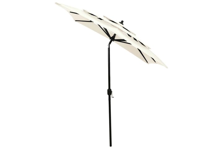 3-tasoinen aurinkovarjo alumiinitanko hiekka 2x2 m - Aurinkovarjo
