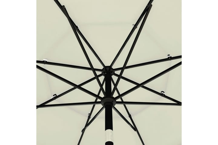 3-tasoinen aurinkovarjo alumiinitanko hiekka 3,5 m - Aurinkovarjo