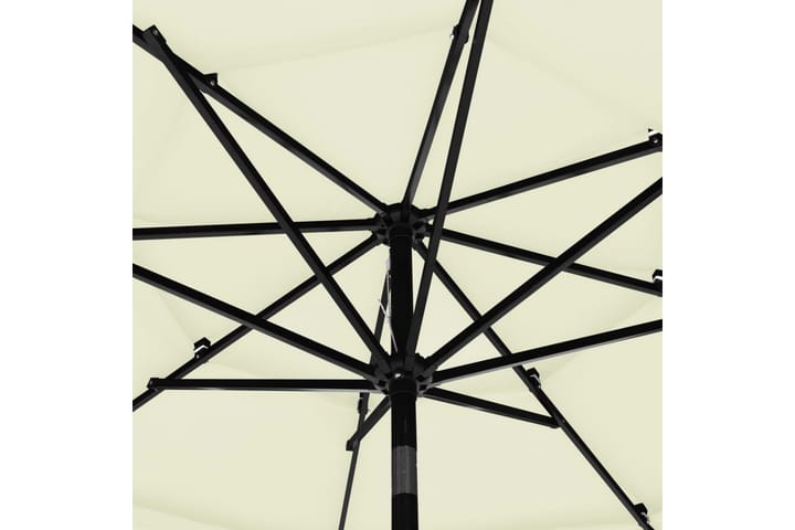3-tasoinen aurinkovarjo alumiinitanko hiekka 3 m - Aurinkovarjo