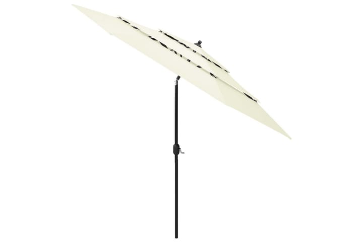 3-tasoinen aurinkovarjo alumiinitanko hiekka 3 m - Aurinkovarjo