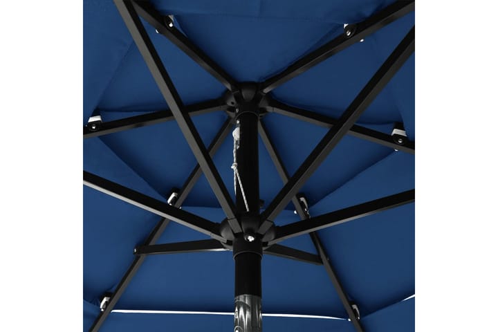 3-tasoinen aurinkovarjo alumiinitanko taivaansininen 2 m - Aurinkovarjo