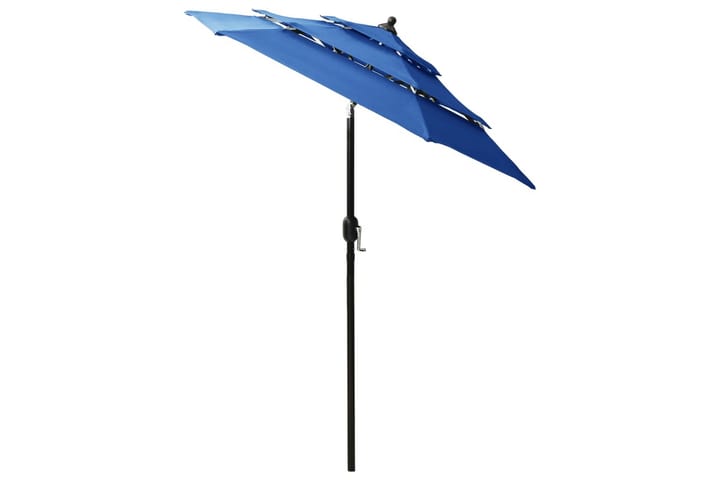 3-tasoinen aurinkovarjo alumiinitanko taivaansininen 2 m - Aurinkovarjo