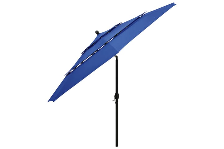 3-tasoinen aurinkovarjo alumiinitanko taivaansininen 3,5 m - Aurinkovarjo