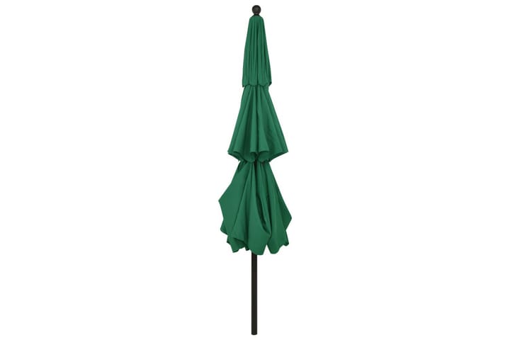 3-tasoinen aurinkovarjo alumiinitanko vihreä 3,5 m - Aurinkovarjo
