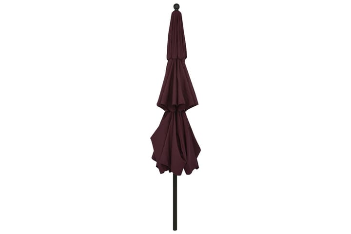 3-tasoinen aurinkovarjo alumiinitanko viininpunainen 3,5 m - Aurinkovarjo