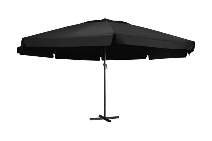 Aurinkovarjo alumiinitanko 600 cm musta - Musta - Aurinkovarjo