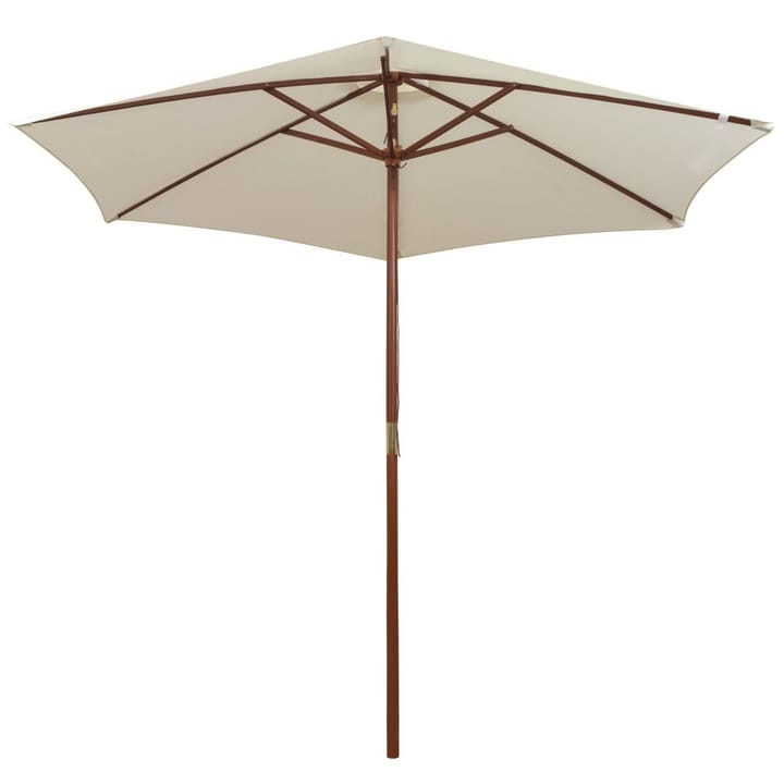 Aurinkovarjo 270x270 cm Puutanko Kermanvalkoinen - Valkoinen - Aurinkovarjo