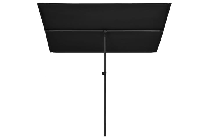 Aurinkovarjo alumiinitanko 180x130 cm musta - Musta - Aurinkovarjo
