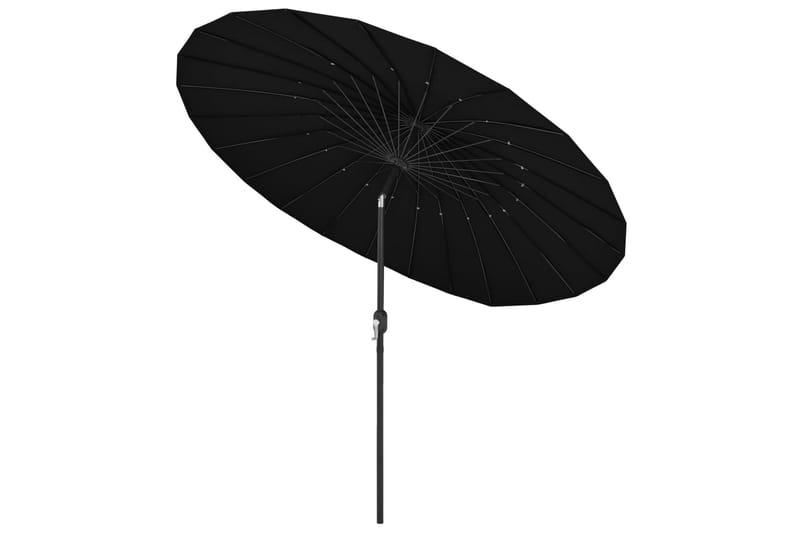 Aurinkovarjo alumiinitanko 270 cm musta - Musta - Puutarhakalusteet - Aurinkosuoja - Aurinkovarjo