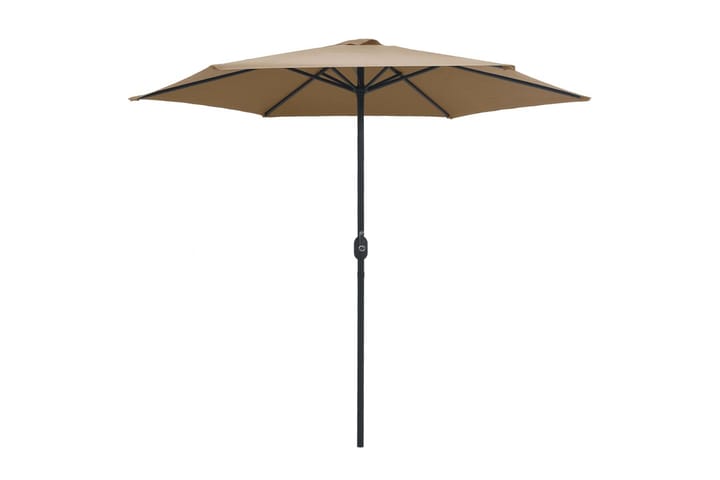 Aurinkovarjo alumiinitanko 270x246 cm harmaanruskea - Ruskea - Aurinkovarjo