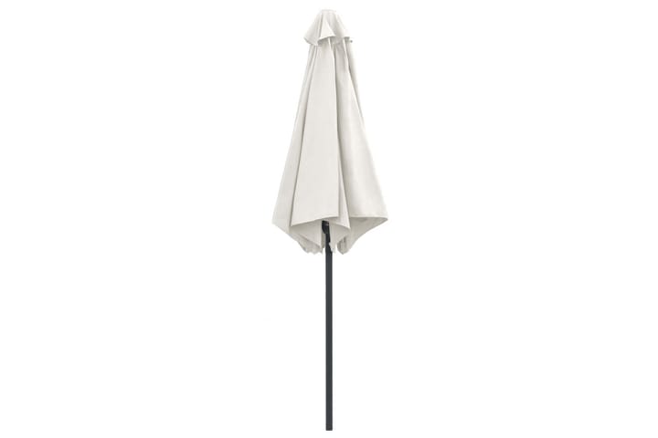 Aurinkovarjo alumiinitanko 270x246 cm hiekanvalkoinen - Valkoinen - Aurinkovarjo