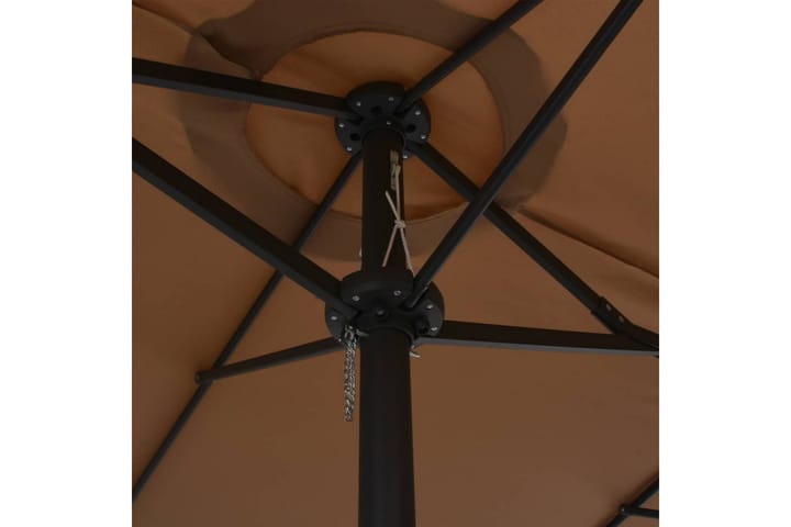 Aurinkovarjo alumiinitanko 460x270 cm harmaanruskea - Ruskea - Aurinkovarjo