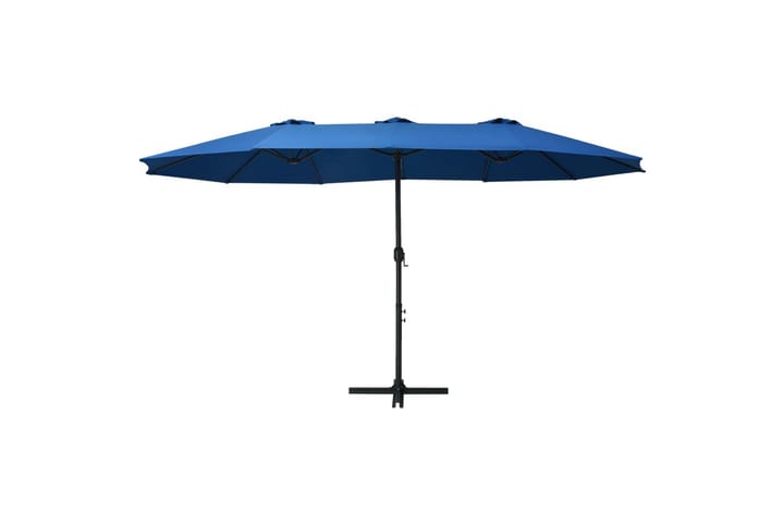 Aurinkovarjo alumiinitanko 460x270 cm sininen - Sininen - Aurinkovarjo