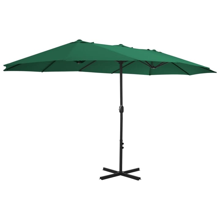 Aurinkovarjo alumiinitanko 460x270 cm vihreä - Vihreä - Aurinkovarjo