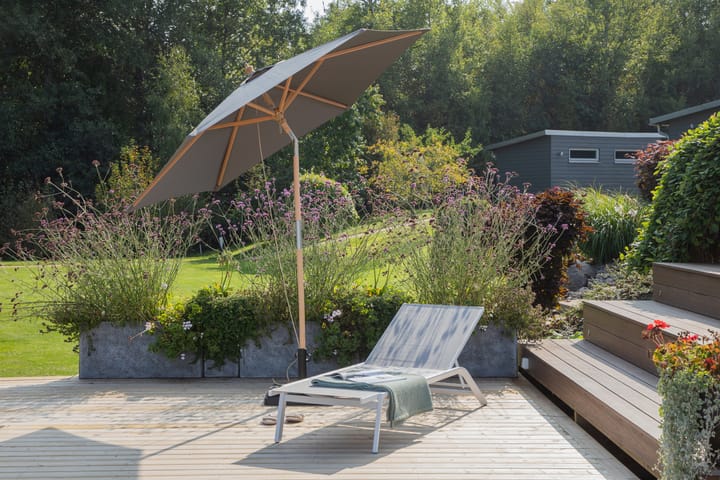 Aurinkovarjo Corypho 250 cm Harmaa - Venture Home - Aurinkovarjo