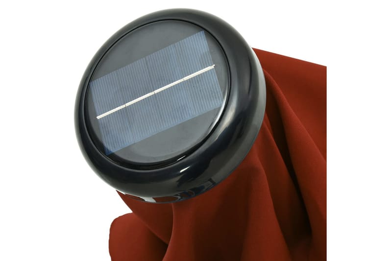 Aurinkovarjo LED-valot terästanko 300 cm terrakotta - Puutarhakalusteet - Aurinkosuoja - Aurinkovarjo