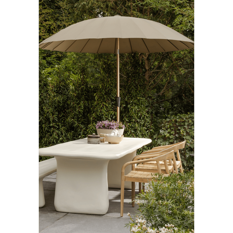 Aurinkovarjo Monica 280 cm ulkokäyttöön - Hiekka/Vihreä - Puutarhakalusteet - Aurinkosuoja - Aurinkovarjo - Aurinkovarjo bali