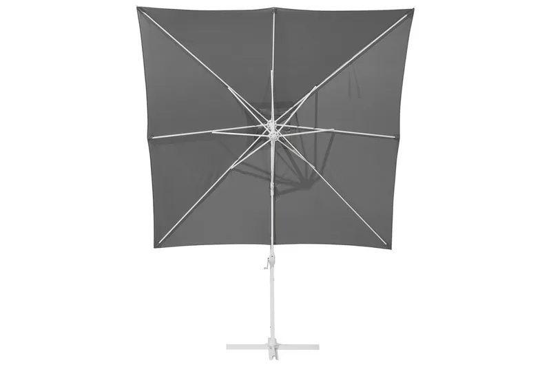 Aurinkovarjo Monza - Harmaa, valkoinen - Puutarhakalusteet - Aurinkosuoja - Aurinkovarjo - Riippuva aurinkovarjo